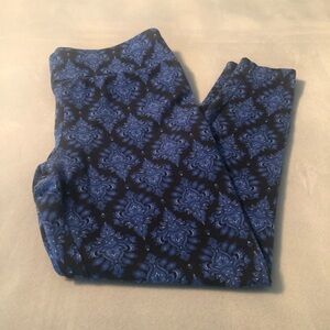 Royal blue and black leggings/pants